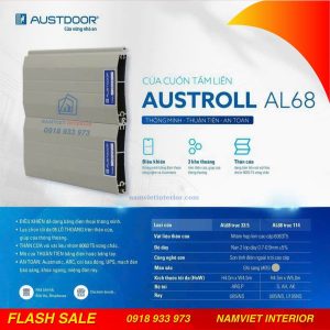 Cửa cuốn khe thoáng Austroll AL68 |Độ dày 0.7-0.9mm| – 2 lớp