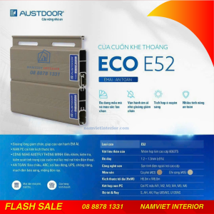 Cửa cuốn khe thoáng Austdoor ECO E52 |Độ dày 1.2 – 1.3mm|