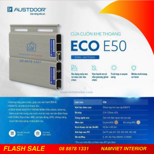Cửa cuốn khe thoáng Austdoor ECO E50 |Độ dày 0.9-1.05mm|