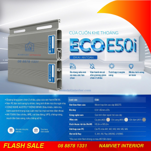 Cửa cuốn khe thoáng Austdoor E50i  |Độ dày 0.9 – 1.05mm|