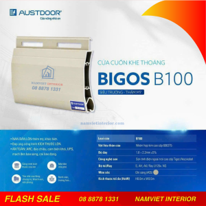 Cửa cuốn khe thoáng Austdoor BIGOS B100 |Độ dày 1.8 – 2.2mm|