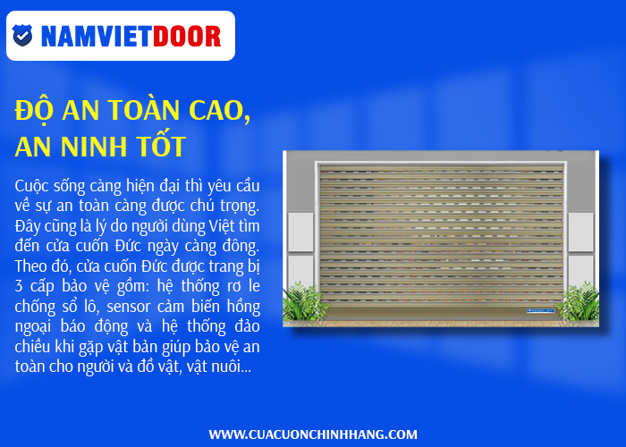 cửa cuốn đức Độ an toàn cao, an ninh tốt