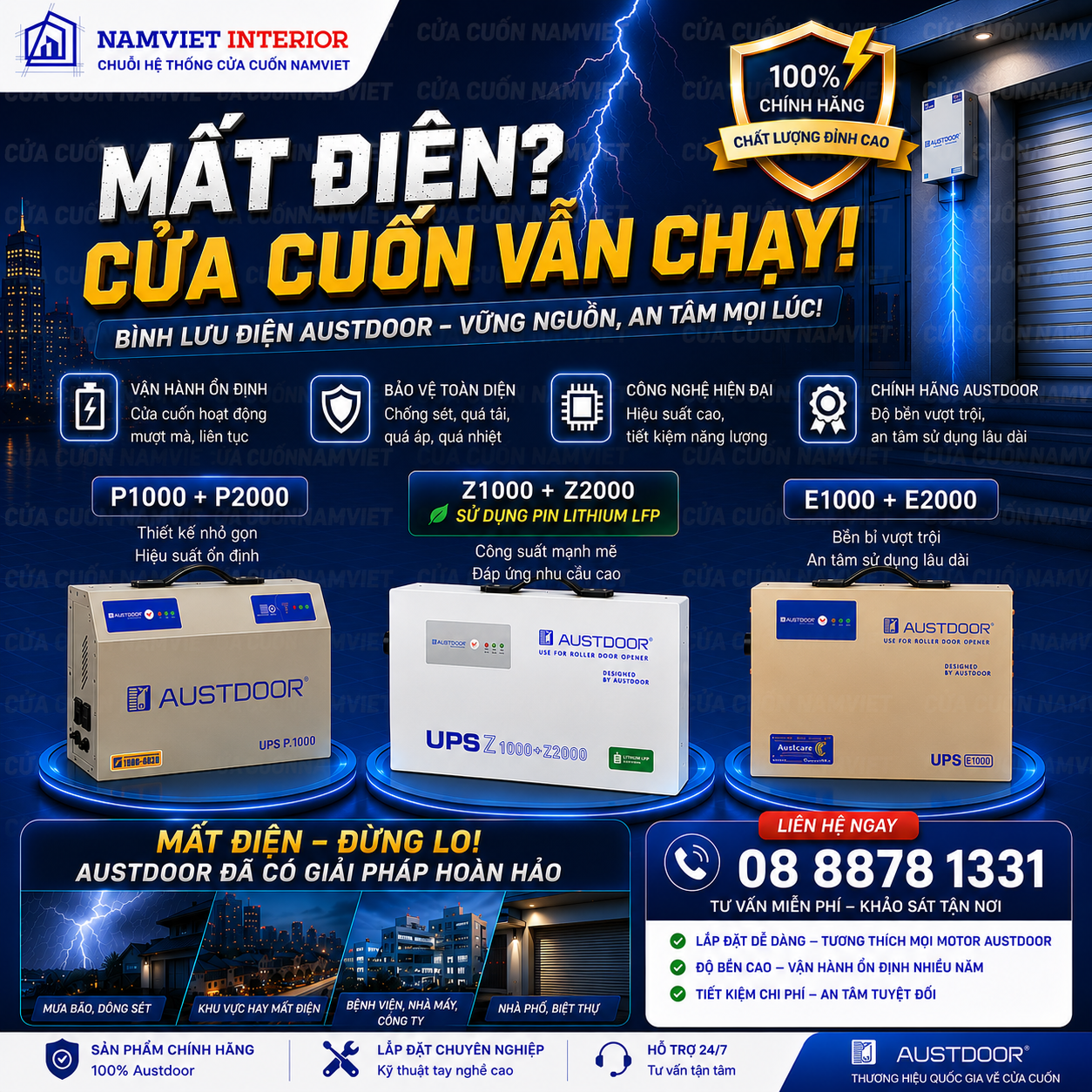 b&igrave;nh lưu &dstrok;iện cửa cuốn