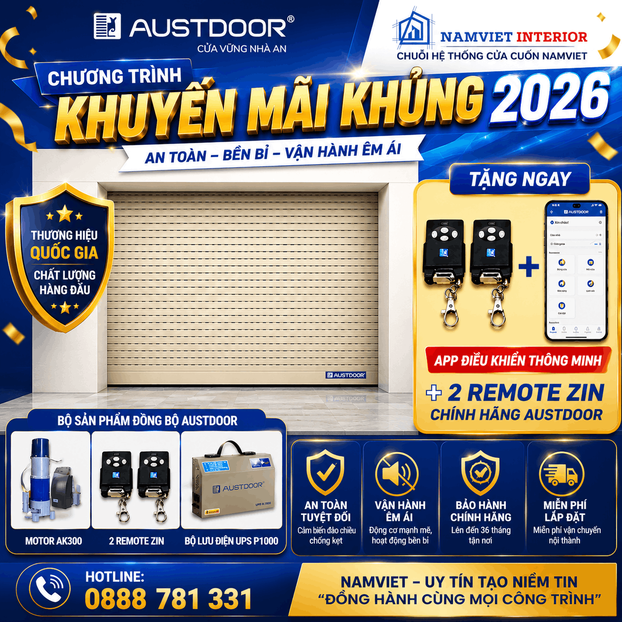 gi&aacute; cửa cuốn austdoor