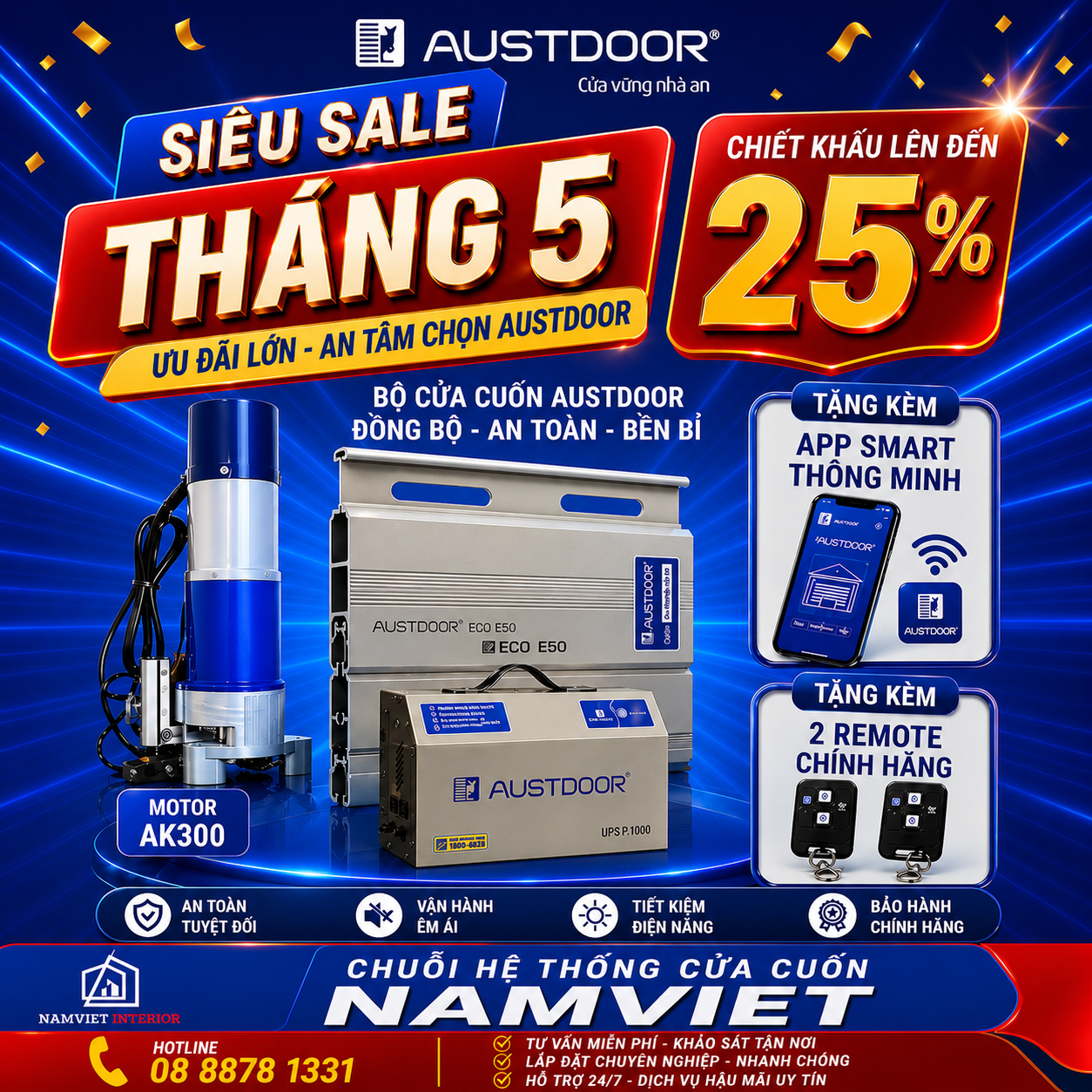 khuyến m&atilde;i cửa cuốn austdoor
