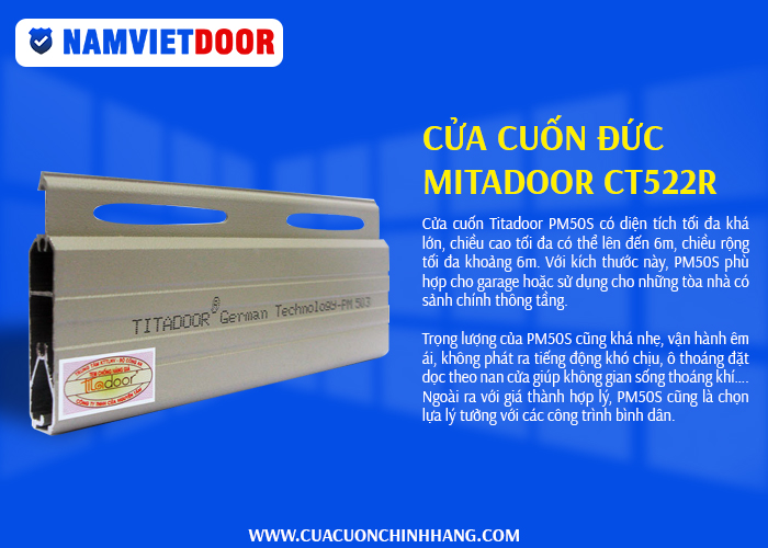 cửa cuốn &Dstrok;ức Mitadoor CT522R