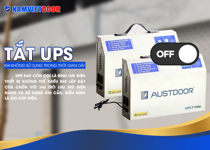 Tắt UPS khi kh&ocirc;ng sử dụng trong thời gian d&agrave;i