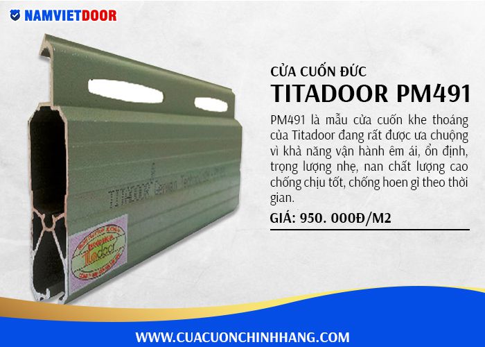 cửa cuốn &dstrok;ức titadoor pm 491