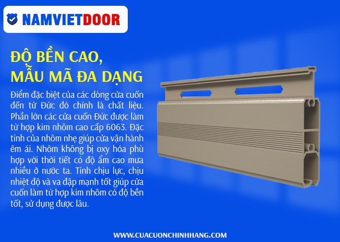 Cửa cuống đức Độ bền cao, mẫu mã đa dạng