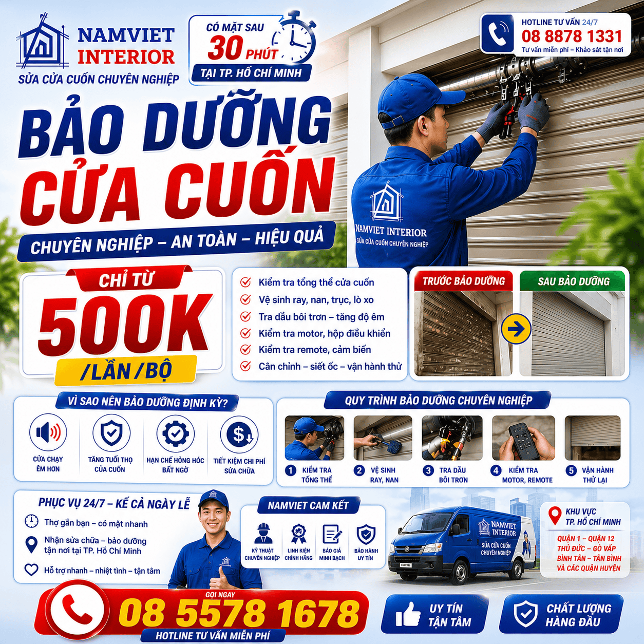 bảo dưỡng cửa cuốn