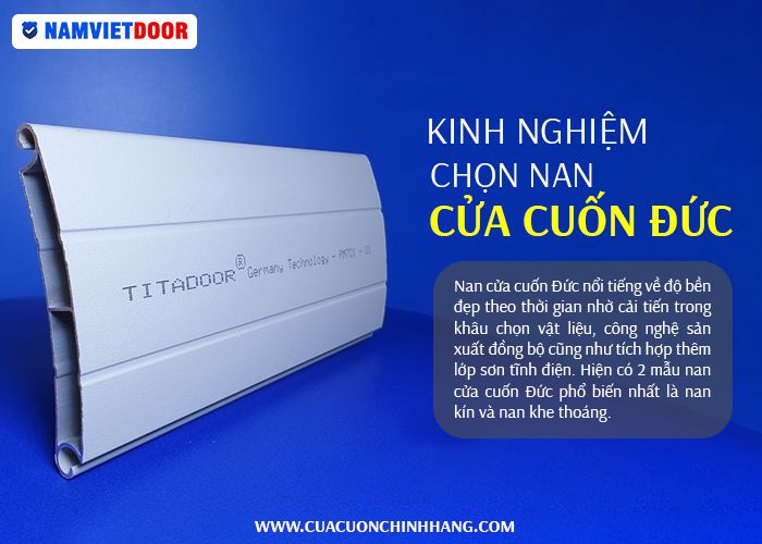 kinh nghiệm chọn nan cửa cuốn đức