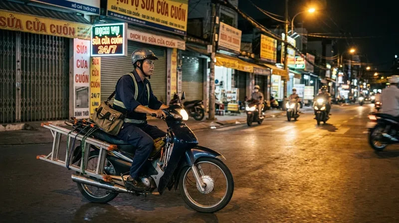 Dịch vụ sửa cửa cuốn phường Bình Thới cấp tốc 24/7