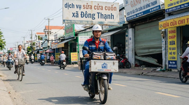 Dịch vụ sửa cửa cuốn xã Đông Thạnh cấp tốc 24/24