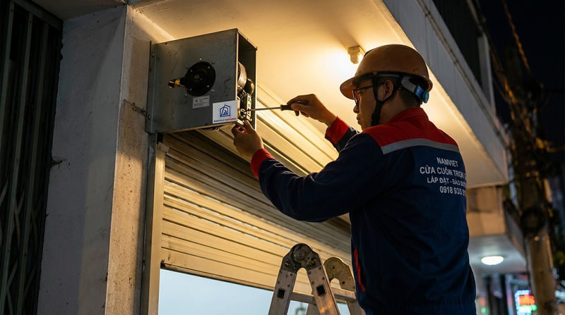 Dịch vụ sửa cửa cuốn x&atilde; T&acirc;n Hiệp uy t&iacute;n, phục vụ 24/7