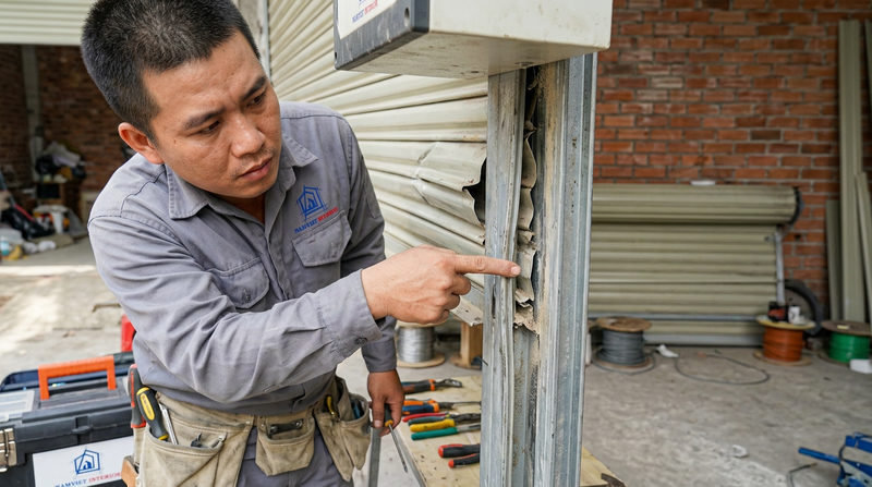 Tại sao cửa cuốn hay bị kẹt khi &dstrok;&oacute;ng mở?