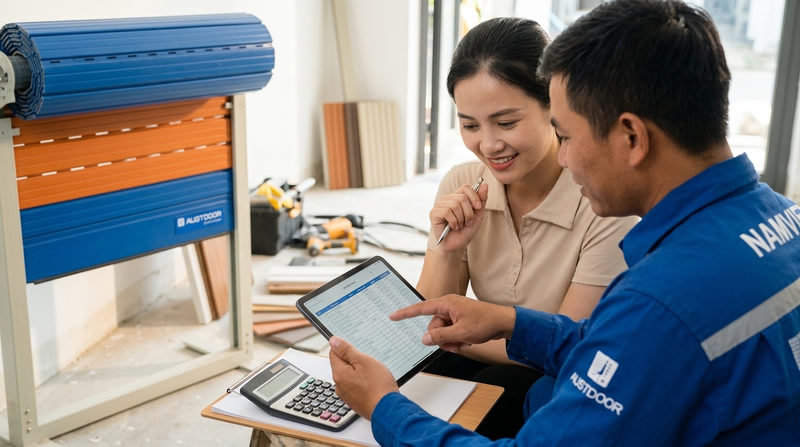 Bảng b&aacute;o gi&aacute; cửa cuốn Austdoor 2026: Minh bạch, cam kết kh&ocirc;ng ph&aacute;t sinh