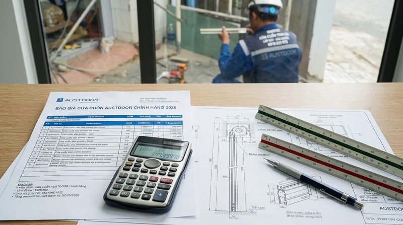 Báo giá toàn bộ cửa cuốn AUSTDOOR chính hãng 2026 | Giá thành và Kỹ thuật