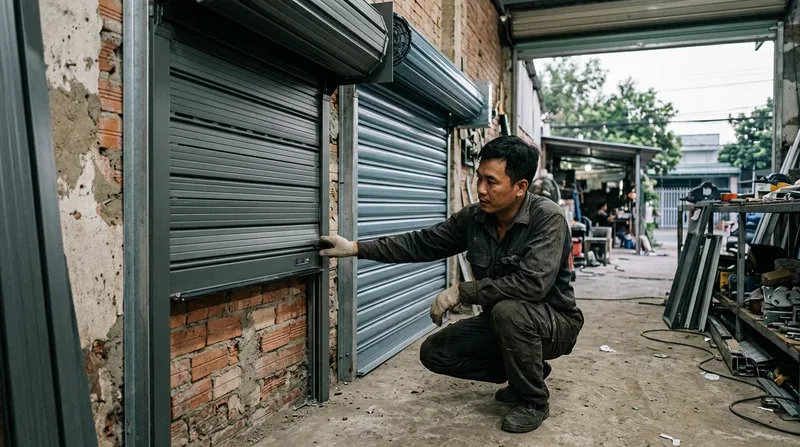 C&aacute;c d&ograve;ng cửa cuốn phổ biến: N&ecirc;n chọn khe tho&aacute;ng hay tấm liền?
