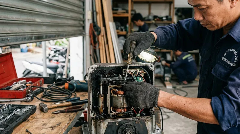C&aacute;c hạng mục sửa chữa cửa cuốn chuy&ecirc;n s&acirc;u