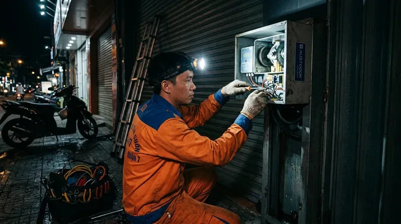 Các hạng mục thi công và sửa cửa cuốn phường Tân Thuận