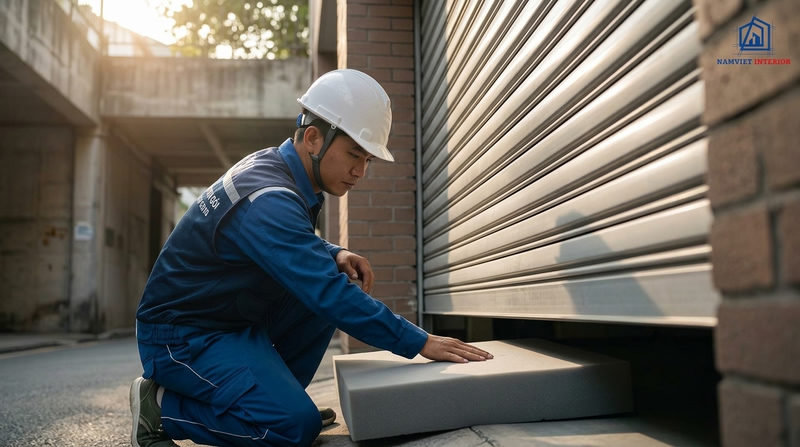 Quy trình kiểm tra an toàn cửa cuốn thông minh tại nhà