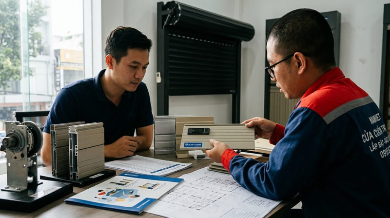 Bảng b&aacute;o gi&aacute; cửa cuốn Austdoor 2026 & So s&aacute;nh Titadoor, Mitadoor