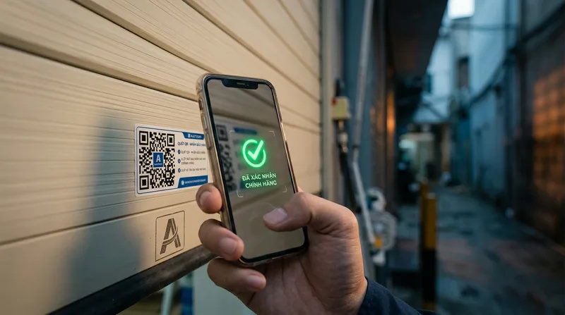 C&aacute;ch nhận biết cửa cuốn Austdoor ch&iacute;nh h&atilde;ng 100%