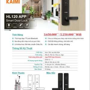 Khóa vân tay HL120 APP
