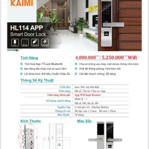 Khóa vân tay HL114 APP