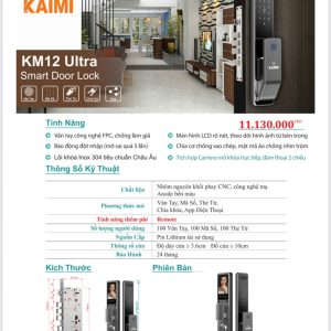 Khóa vân tay KM12 Ultral