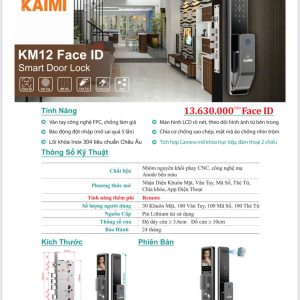 Khóa vân tay KM12 Face ID