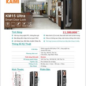 Khóa vân tay KM15 Ultra