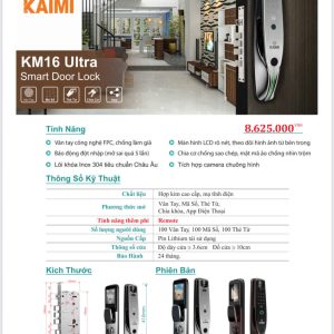 Khóa vân tay KM16 Ultra