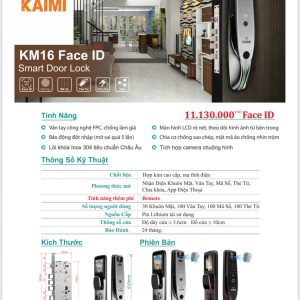 Khóa vân tay KM16 Face ID
