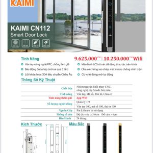 Khóa vân tay cửa nhôm CN112